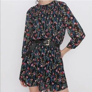 Zara Pleat Mini Dress